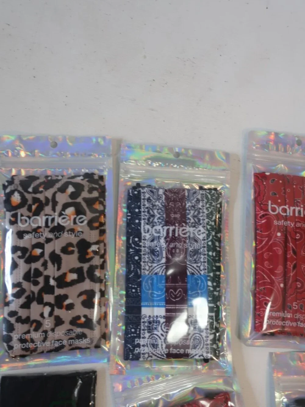 NWT Barriere Multicolor (Item- C) Mixed Lot-25/Disposable + 1/Cloth Face Mask